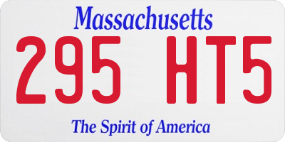 MA license plate 295HT5