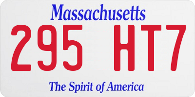 MA license plate 295HT7