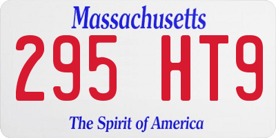 MA license plate 295HT9