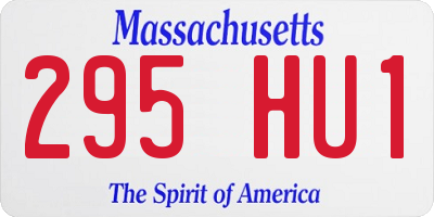 MA license plate 295HU1