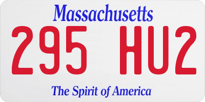 MA license plate 295HU2