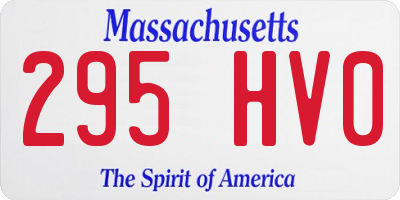 MA license plate 295HV0