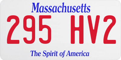 MA license plate 295HV2