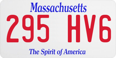 MA license plate 295HV6