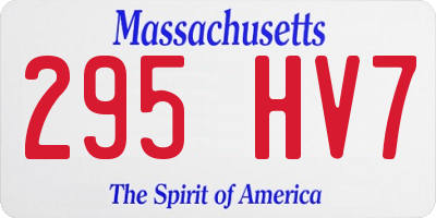 MA license plate 295HV7