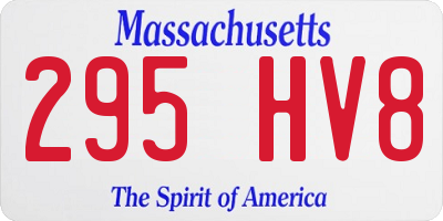 MA license plate 295HV8