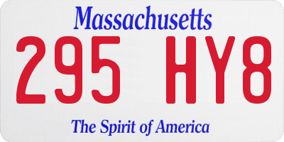 MA license plate 295HY8