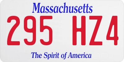 MA license plate 295HZ4