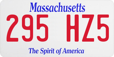 MA license plate 295HZ5
