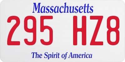 MA license plate 295HZ8