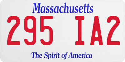 MA license plate 295IA2