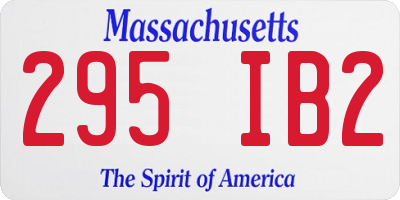 MA license plate 295IB2