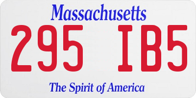 MA license plate 295IB5