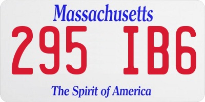 MA license plate 295IB6