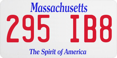 MA license plate 295IB8