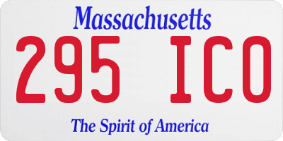 MA license plate 295IC0