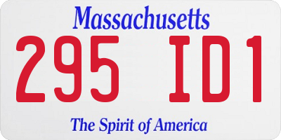 MA license plate 295ID1