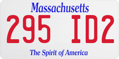 MA license plate 295ID2