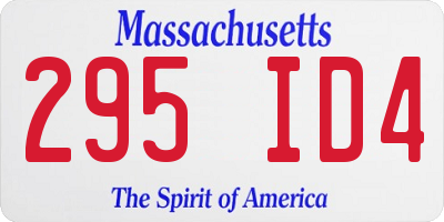 MA license plate 295ID4