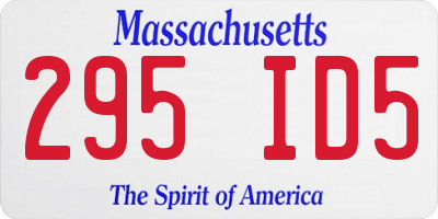 MA license plate 295ID5