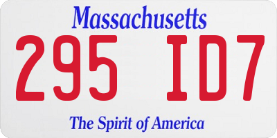 MA license plate 295ID7