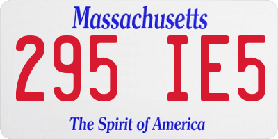 MA license plate 295IE5