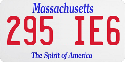 MA license plate 295IE6