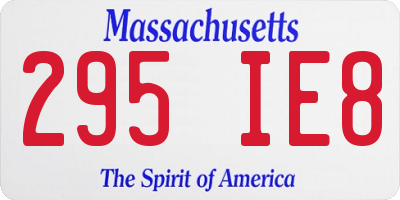 MA license plate 295IE8