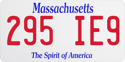 MA license plate 295IE9