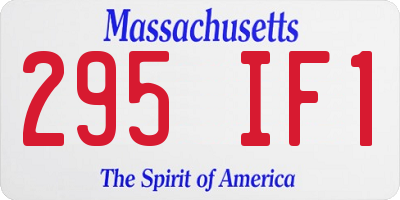 MA license plate 295IF1
