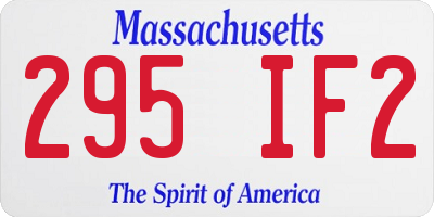 MA license plate 295IF2