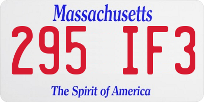 MA license plate 295IF3