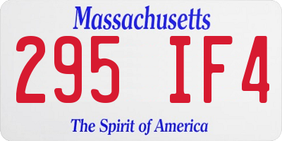 MA license plate 295IF4