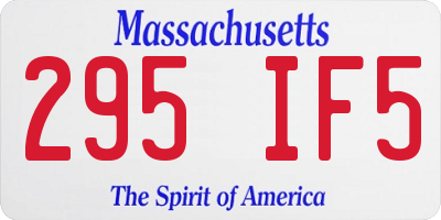 MA license plate 295IF5