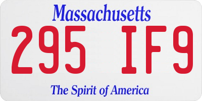 MA license plate 295IF9