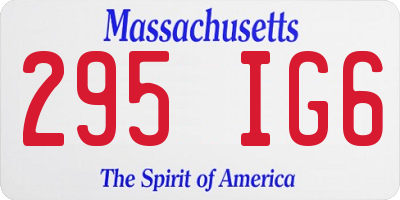 MA license plate 295IG6