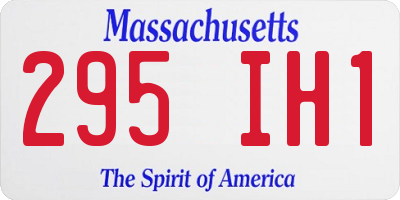 MA license plate 295IH1