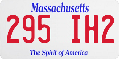 MA license plate 295IH2