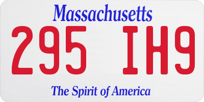 MA license plate 295IH9