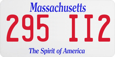 MA license plate 295II2