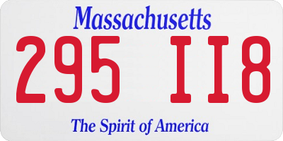 MA license plate 295II8