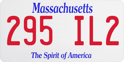 MA license plate 295IL2