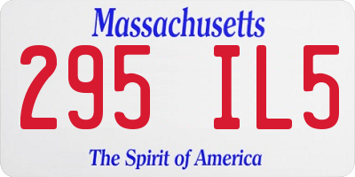 MA license plate 295IL5