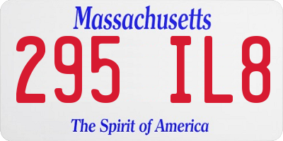 MA license plate 295IL8