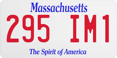 MA license plate 295IM1