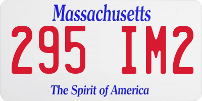 MA license plate 295IM2