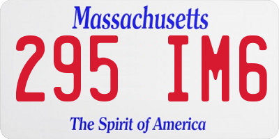 MA license plate 295IM6