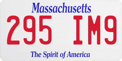 MA license plate 295IM9