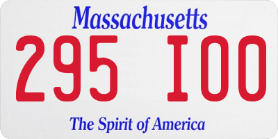 MA license plate 295IO0