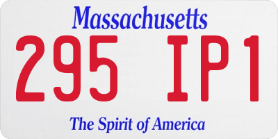MA license plate 295IP1